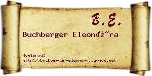 Buchberger Eleonóra névjegykártya